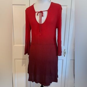 Green Dragon Red Ombré dress Size:Small